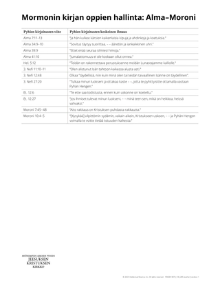 handout doctrinal mastery alma-moroni