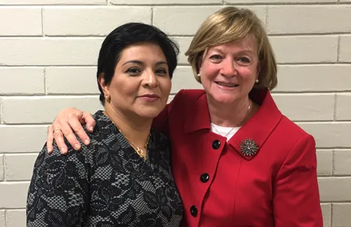 Sister Maldonado with Sister Oscarson