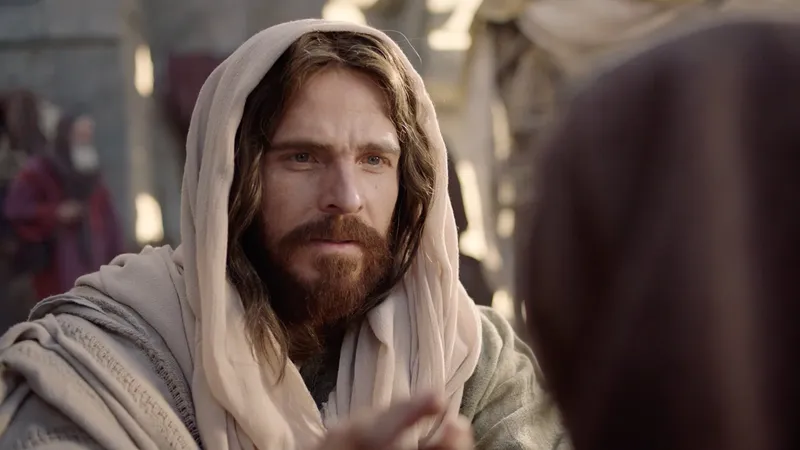 Jesus Christ looking intently at person
