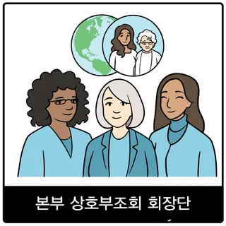 본부 상호부조회 회장단 복음 이미지