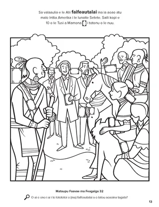 Missionaries Called to the American Indian Nations coloring page