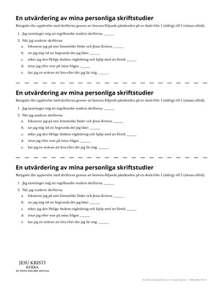 En utvärdering av mina personliga skriftstudier