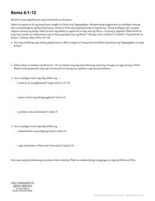 handout na Roma 6:1–12