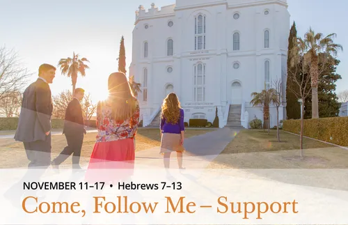 youth walking toward temple