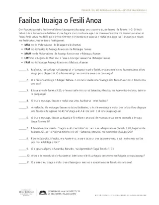 pepa e tufa atu, Faailoa Ituaiga o Fesili Anoa