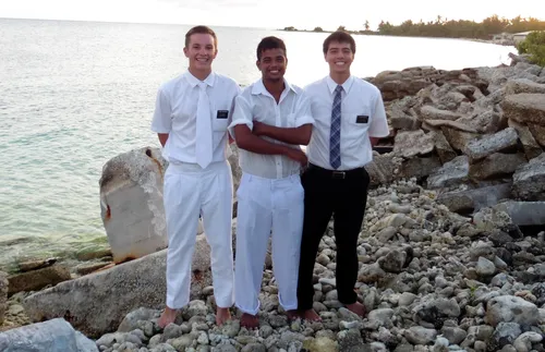 Elder Porter Openshaw at a baptism