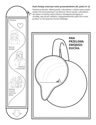 strona z zajęciami: Duch Święty może być moim przewodnikiem.