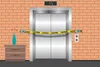 elevator with caution tape