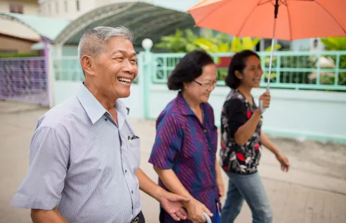 smiling Church members in Thailand