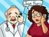 illustration of doctor and woman talking over the phone