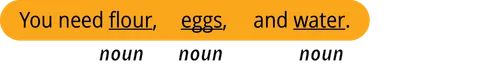pattern 1 answer you need noun, noun, and noun