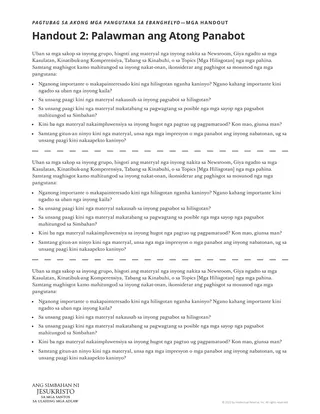 handout sa magtutudlo