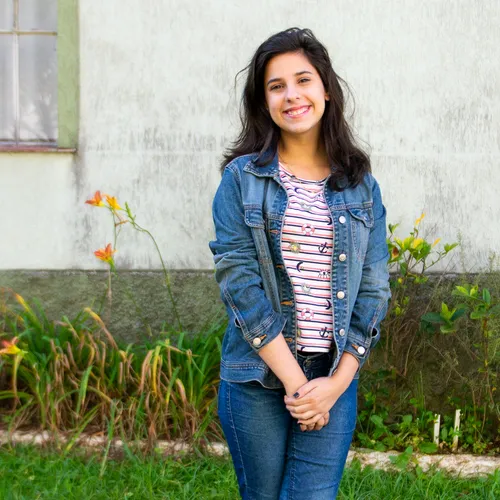 girl with denim jacket