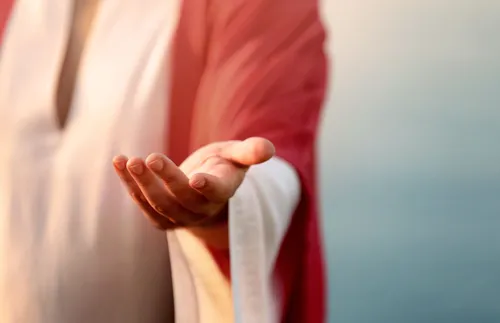 outstretched hand of the Savior