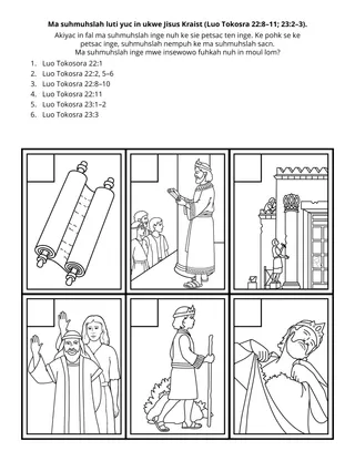 Primary activity page: Ma suhmuhslah lutiyuc in fahsr tukihn Jisus Kraist