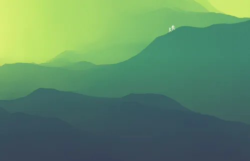 two climbers on top of mountain