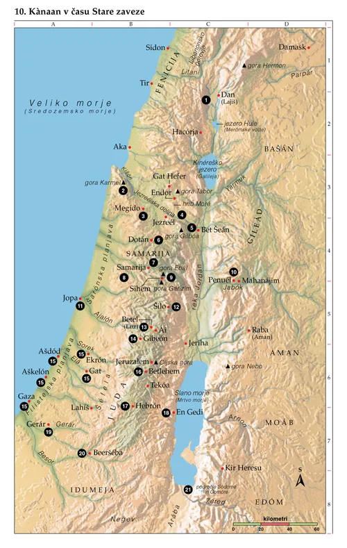 Zemljevid svetopisemskega kraja 10