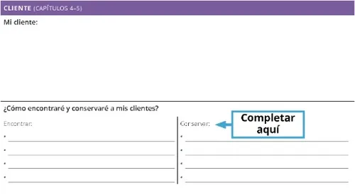 Ejemplo: ¿Cómo conservaré a mis clientes?