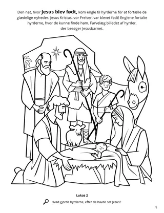 Jesus’s Birth coloring page