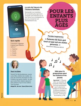 Page from the June 2022 Friend Magazine.