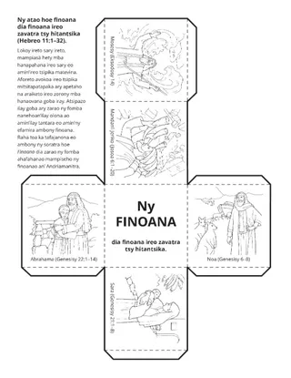 Pejin’ny asa atao: Ny finoana dia ny mino ireo zavatra tsy hitantsika.