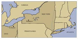 Karte: New York und Ohio