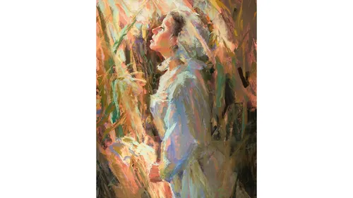 Pioneer girl in field