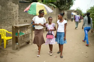 young women walking
