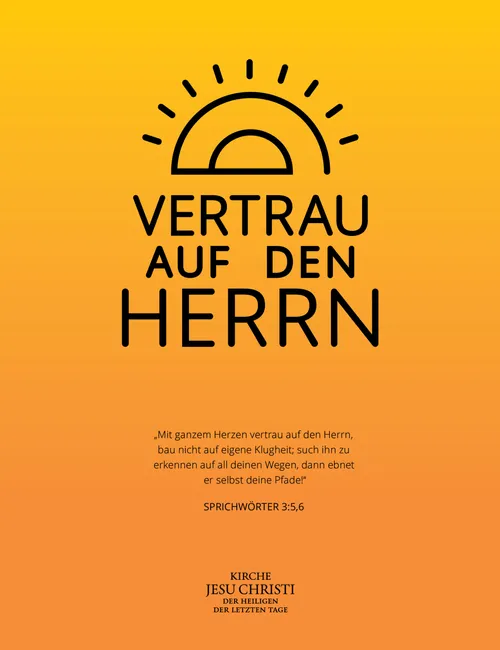 Poster „Vertrau auf den Herrn“