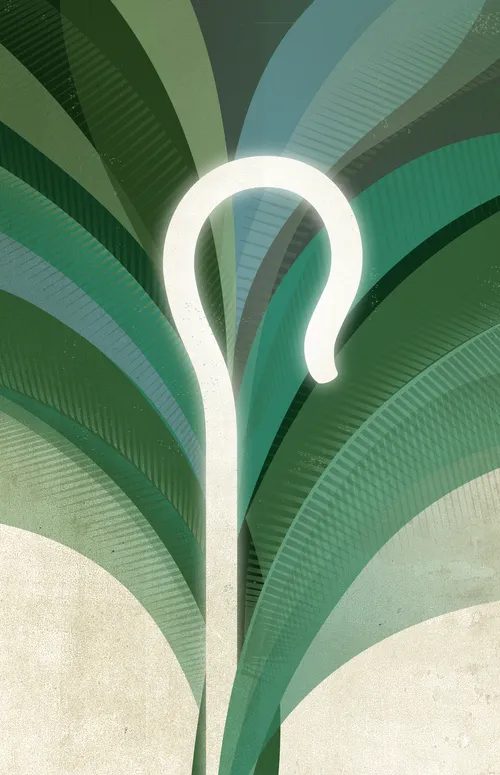 drawing of a shepherd's staff