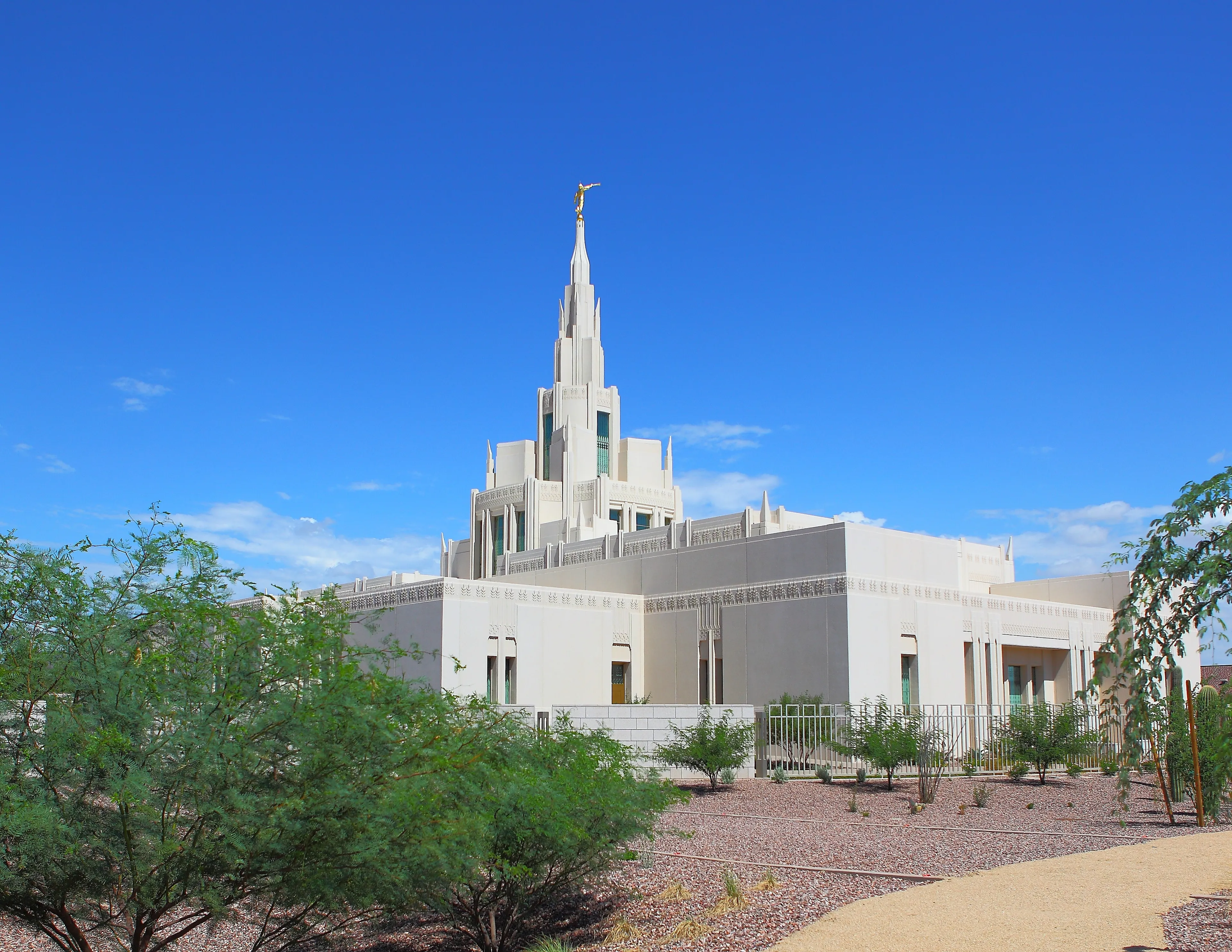 An angle view of the Phoenix Arizona Temple.