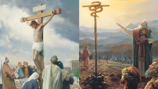 Crucifiction and Brazen Serpent