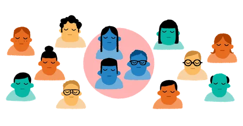 faces in different colors