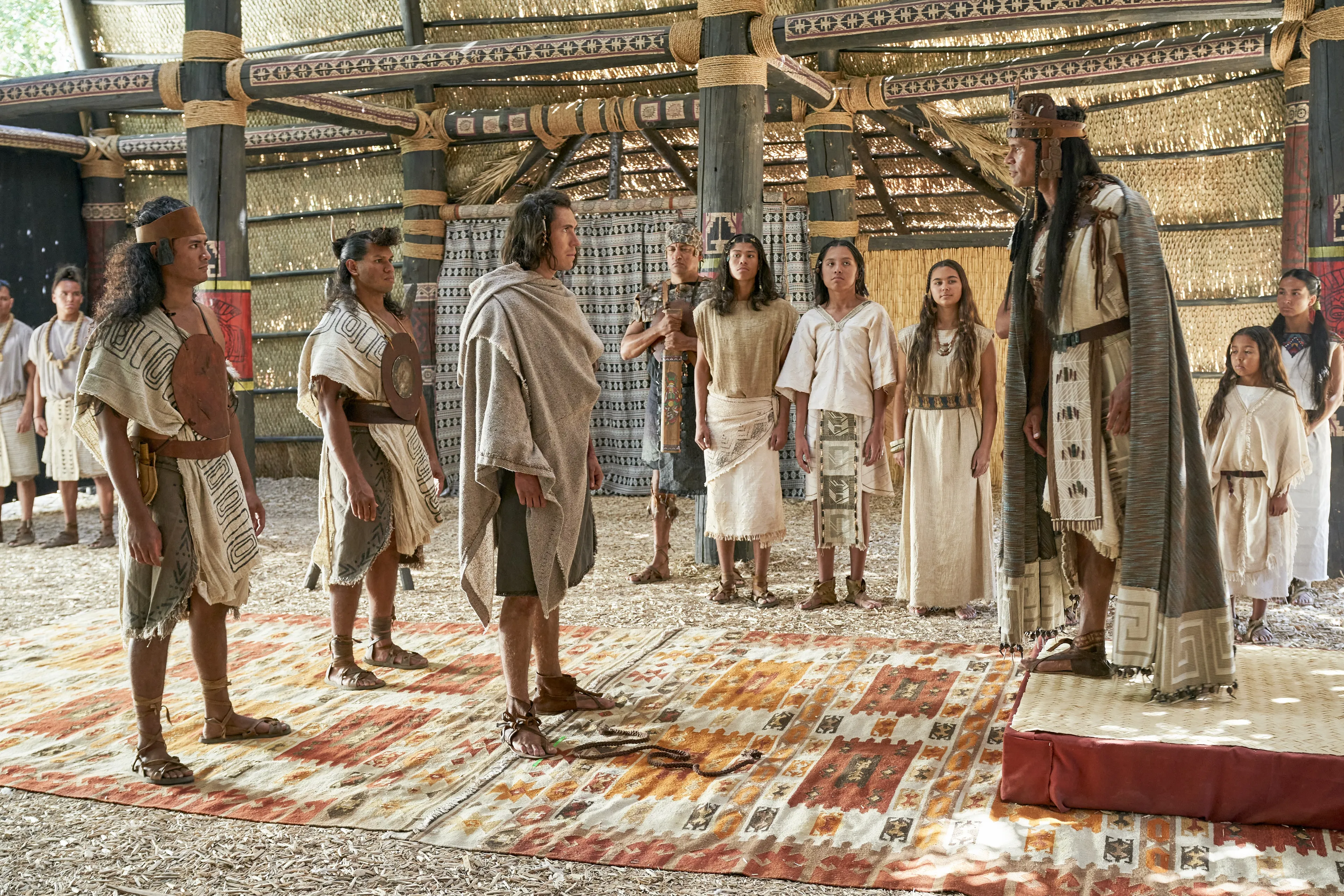 Ammon, son of Mosiah, stands before King Lamoni in the land of Ishmael.