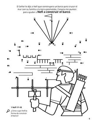 Nephi Builds a Boat coloring page