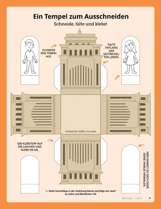 temple cut-out activity