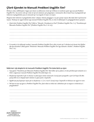 Çfarë Gjendet te Manuali Predikoni Ungjillin Tim?