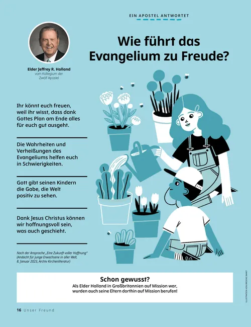 PDF: Ein Junge und ein Mädchen gießen Blumen in Töpfen