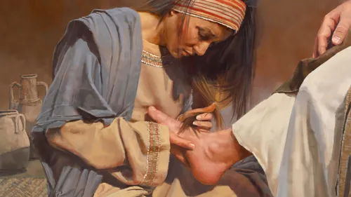 马利亚用香膏抹基督的脚