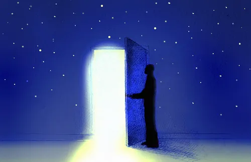 opening a door to light