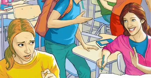 young women at school