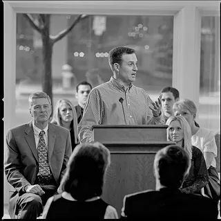 Man speaking at pulpit