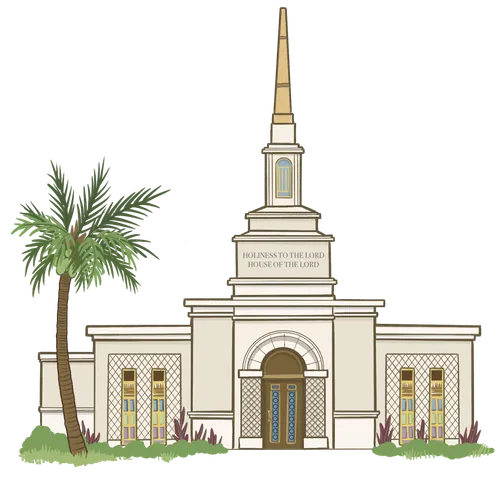 En illustration af templet i Kiribati