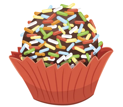 chocolate ball covered in sprinkles
