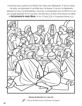 The Last Supper coloring page