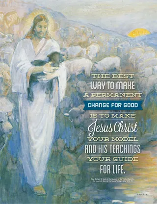 Christ carrying black sheep