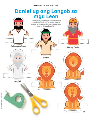 cut-out finger puppets