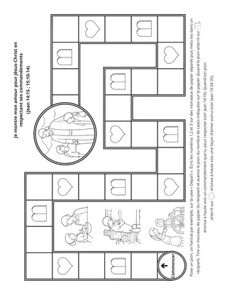 page d’activité : je montre mon amour pour Jésus-Christ en respectant ses commandements