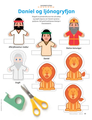 cut-out finger puppets