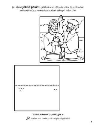 Jesus’s Baptism coloring page